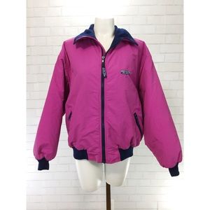 Vintage 90s Eddie Bauer Dusty Pink Bomber Jacket L